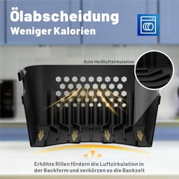 Accessoires Heteluchtfriteuse Gescht voor Philips Airfryer 4000 Serie 10L, Siliconenvorm Accessoireset Heteluchtfriteuse Herbruikbare Ovenschaal voor Philips Stacked Dual Basket Airfryer NA460 10L — thumbnail 5
