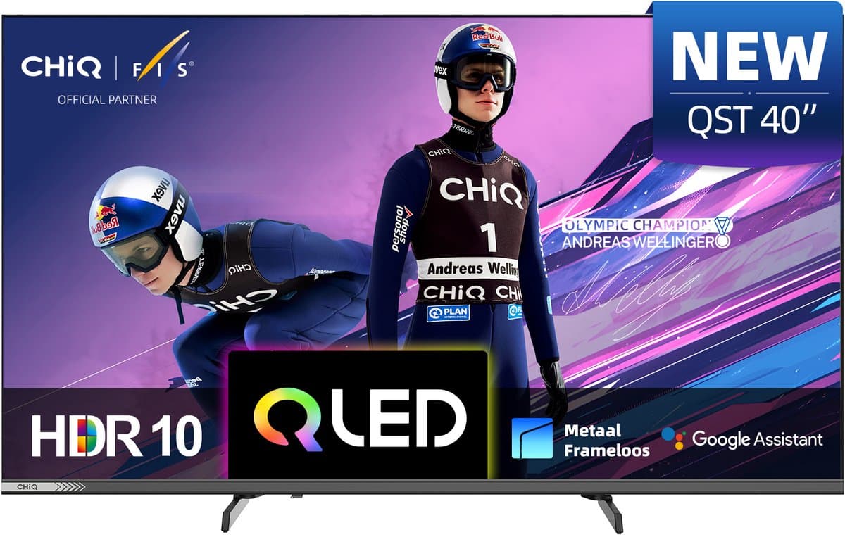 CHiQ L40QST - Smart TV 40 Inch - QLED Pro Google TV - Full HD - Randloos Metal Design - Dolby Audio - Nieuw — afbeelding 1