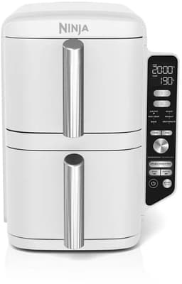 Ninja Double Stack Airfryer XXL - 9.5 Liter - Dubbele Gestapelde Lades - 6 Programma's - Inclusief Kookrekjes - Wit - SL400EUWH — thumbnail 2