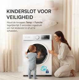 Heinner HWM-M714IVSMNA+++ Smalle Wasmachine 7 kg – 15 Programma’s Met Stoomfunctie – 1400 tpm – Energieklasse A – LED Display – Wit – 5 Jaar Garantie — thumbnail 8