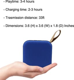 Mini Wireless Speaker - Draagbare Mini Bluetooth Speaker - Draadloze Luidspreker Waterdichte Stereo Sound Draadloze Luidspreker - Met Handvat - 4.2 Bluetooth Speaker - Geschikt voor feesten, thuis, buiten, reizen - Rood — thumbnail 3