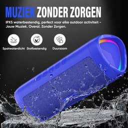 Muring Draadloze Bluetooth Speaker - Muziek Box - Tot 20 uur Afspeeltijd - TWS Pairing - Bluetooth 5.3 - Partybox - Luidspreker - Geluidsbox - Blauw — thumbnail 7