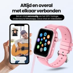 Protectly® GPS Horloge Kind Met Simkaart - 4G - SOS Knop - Smartwatch Kinderen - GPS Tracker Kind - Kinder Smartwatch - Videobellen - HD Camera - Whatsapp en SMS - Elke polsmaat - Incl. Simkaart — thumbnail 3
