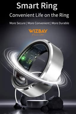 WizBay Premium Select® Aluminium Zilver Blush Smart Ring Dames Heren - Oplaad Case - Hypoallergeen - Hartslag & Slaap Monitor - IP68 Waterdicht - O2 Meting - Gesture Functie - Multiple Sport Modi - #11 — thumbnail 14