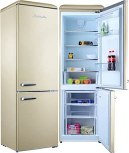 Helvetia Retro Koel-vriescombinatie HRCBGR300PEC1 - Crèmekleur (Beige) 300L - Geventileerd - Led Verlichting - XL - 192 cm hoog — thumbnail 1