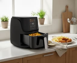 Tomado TAF3010B - Airfryer - Heteluchtfriteuse - 3 liter inhoud - Digitaal display - 300 gr friet - PFAS vrij — thumbnail 3