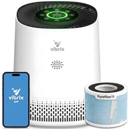 Vibrix PureFlow15 Luchtreiniger / Air Purifier – HEPA H13 + koolstoffilter – 100 m³/u – Voor kamers tot 15 m² – Ionisator – App-bediening – Zeer stil met slaapstand – Luchtkwaliteitindicator — thumbnail 1