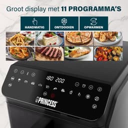 Princess Heteluchtfriteuse - 182278 - 3000W - Stack Airfryer 11,2liter - PFAS-Vrij - 2 lades (Sync) - 11 Bakprogramma's - Bespaart 45% ruimte - Dubbele gestapelde lades — thumbnail 14