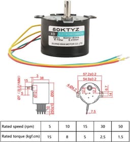 Lage Snelheid Synchrone Motor 5-50 RPM voor Industriële Toepassingen en Vaatwassers — thumbnail 6