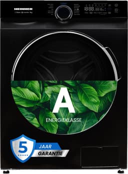 Heinner HWM-M914IVKBA+++ Wasmachine 9 kg – 1400 tpm – Inverter Motor – Touchbediening – 14 Programma’s – Stoomfunctie & 15-min Snelprogramma – Energieklasse A – Zwart – 5 Jaar Garantie — thumbnail 1