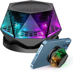 Draadloze zuignap Bluetooth-speaker - Huishoudelijk, bureau, outdoor en autogebruik met kleurrijke lichteffecten - Draagbare telefoonhouder — thumbnail 1