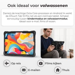 ATouch Combipakket - Kindertablet Tab 10 Pro + Kinderkoptelefoon - Volumebegrenzing - 128GB+64SD - Vanaf 3 jaar - Obsidian — thumbnail 7