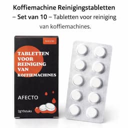 Afecto Reinigingstabletten - 10 tabletten - koffiemachine reinigingstabletten - reinigingstabletten voor koffiemachine - koffiemachine schoonmaken — thumbnail 1