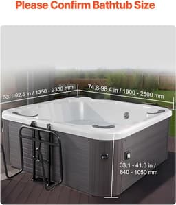 Hydraulischer Spa-Abdeckheber für Whirlpool – Novihome Verstellbarer Whirlpool-Abdecklift 84,9–104,9 cm Höhe, 130–235 cm Breite – Einfach zu bedienen, robust & langlebig — thumbnail 6