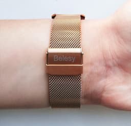 Belesy® SMART - Smartwatch Dames - Smartwatch Heren - Horloge - Stappenteller - 1.3 inch - Kleurenscherm - Full Touch - Bluetooth Bellen - Roségoud - Staal - Moederdag — thumbnail 10
