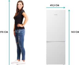 ETNA KCV143WIT - Compacte Koel-vriescombinatie - Wit - 143cm - Vrijstaande Koelkast — thumbnail 3