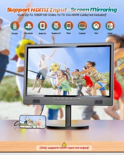 Draagbare 19 Inch Full HD Televisie met Accu en Antenne - Ideaal voor Camper en Buiten — thumbnail 3