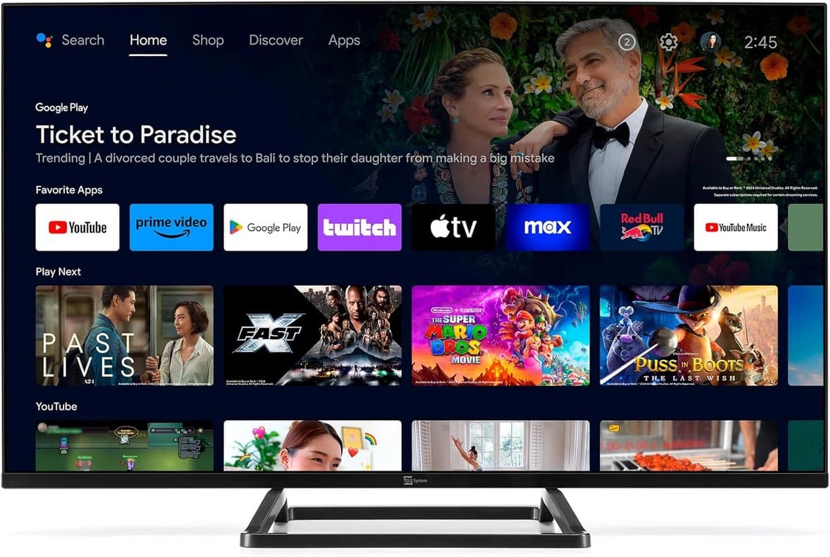 32 Inch Smart TV met Android TV, Google Cast en HDMI poorten — afbeelding 1