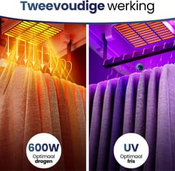 Velomira® Mini Droger - Elektrische Wasdroger - Mini Opvouwbare Wasdroger - Wasdroger - Wasdroger Voor Studenten, Camping & Reizen – Met Timer — thumbnail 2