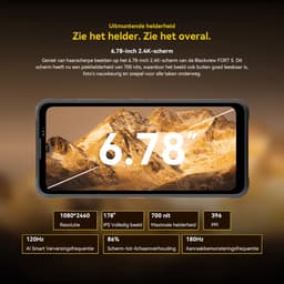 Blackview FORT 5 - Robuuste Smartphone - 4G - 36GB RAM - 256GB ROM - 6.78 inch 120Hz - Robuuste Telefoon - Nachtzicht - Android 16 - NFC - GPS - Zwart — thumbnail 7