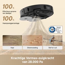 Dreame Robotstofzuiger L50 Ultra AE - Robotstofzuiger met dweilfunctie - 28.000 Pa Zuigkracht - Automatische Leegstation - Uitschuifbare Zijborstel - DryBoard - Zwart — thumbnail 10