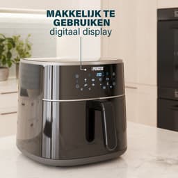 Princess Digitale Airfryer XXL 182254 - 8 liter - Extra Groot - PFAS vrij - Heteluchtfriteuse - Inclusief in hoogte verstelbaar Grillrack - Digital Touchscreen - 8 Automatische Programma's - 1800W - Zwart — thumbnail 9