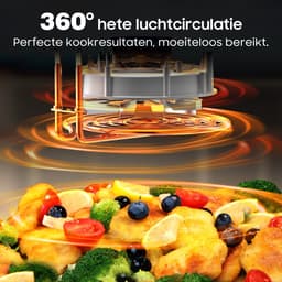 Dewelling AF80D10-2 Heteluchtfriteuse met kijkvenster – XXL 9L Airfryer, 2350 W, 360° heteluchtcirculatie, 9 voorgeprogrammeerde instellingen, schudherinnering — thumbnail 10
