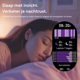 Kiraal Aura AMOLED Smartwatch voor Dames – 4 Bandjes (RVS, Nylon & 2x Siliconen) – Hartslagmeter – Stappenteller – Slaapmonitor – Multisport – Compatibel met Android & iOS – Zwart en Blauw — thumbnail 8