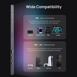 Arzopa Z3FC - Ultradun 2.5K Draagbare Monitor 16 inch – 180hz Gaming - Reisbundel met Beschermhoes – USB-C & Mini HDMI – Ingebouwde Kickstand – Voor Laptop, Mac & Smartphone & Switch — thumbnail 15