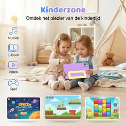 Kindertablet 7 inch - 128GB (64GB+64GB) + 8GB RAM - Tablet - Inclusief Beschermhoes en 64GB SD-kaart - Ouderlijk Toezicht & Lange Batterijduur - Paars — thumbnail 6