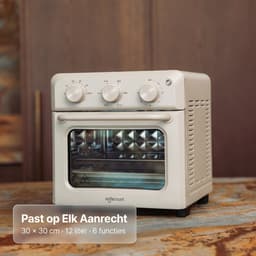 Safecourt 6-in-1 Airfyer oven - 100% PFAS-vrij - 6 programma’s - 80 tot 230 graden - Airfryer, bakken, roosteren, toasten, grillen & opwarmen - Beige — thumbnail 8