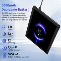 Hotlight C108 - Android 16 Tablet - 10.1 inch Kindertablet - 30(6+24)GB RAM/128GB ROM - - Gemini AI - Wifi 6 - Tablet Met Toetsenbord, Muis, Oordopjes & Bescherming — thumbnail 8