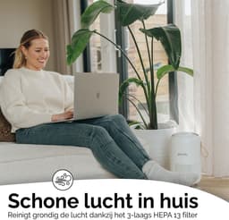 Øvaal Luchtreiniger 2 Stuks - Multi Pack 2 - Air Purifier - met vervangbaar HEPA13 Filter + koolstoffilter - 250 m³/u - Helpt tegen stof, huisstofmijt, hooikoorts en allergie - Slaapstand en Automatische Stand - Luchtkwaliteit Indicator — thumbnail 11