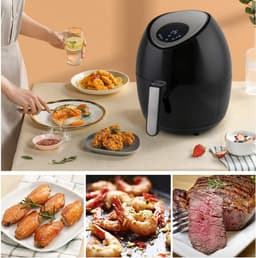 Core® Airfryer xl - Airfryer xxl - Heteluchtfriteuse - Zwart- 29cm x 23cm x 30cm — thumbnail 4