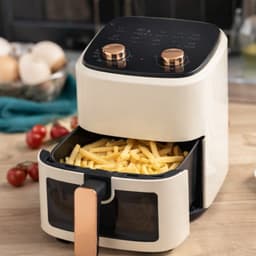 Sensova - Airfryer 5,5 Liter Olievrij Heteluchtfriteuse - Multifunctionele Elektrische Friteuse met 8 Automatische Programma’s - 1350W Vermogen - Grote Capaciteit voor Gezond, Snel en Vetarm Koken Thuis — thumbnail 9