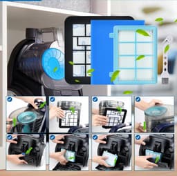 Filterset geschikt voor Philips PowerPro Compact and Power Pro Active en City - Vervangt Stofzuigerfilter FC9331/09 - FC9332/09 - FC8010 - FC8010/02 FC8010/01 HEPA - Stofzuiger onderdelen - Motorfilter - Uitblaasfilter - Schuimfilter - 3 sets — thumbnail 8