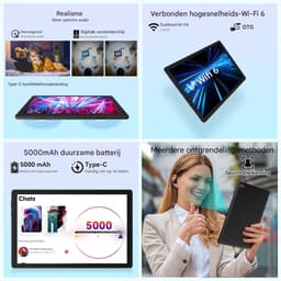 Hotlight A10L - Android 15 Tablet - 10.1 inch - 20(3+17)GB RAM/64GB ROM - Met Toetsenbord, Muis, Oordopjes & Bescherming – 5000mAh — thumbnail 4