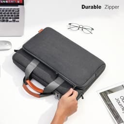 Beschermhoes voor 14 inch laptop - Schokabsorberend met meerdere vakken en draagriem — thumbnail 2