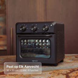 Safecourt 6-in-1 Airfyer oven - 100% PFAS-vrij - 6 programma’s - 80 tot 230 graden - Airfryer, bakken, roosteren, toasten, grillen & opwarmen - Zwart — thumbnail 8