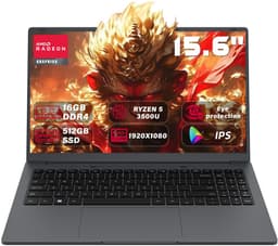 Ninkear A15 Air Gaming Laptop – 15.6" FHD – Ryzen 5 3500U – 16GB RAM – 512GB SATA SSD – Vega 8 – Windows 11 – Licht & Snel — thumbnail 1