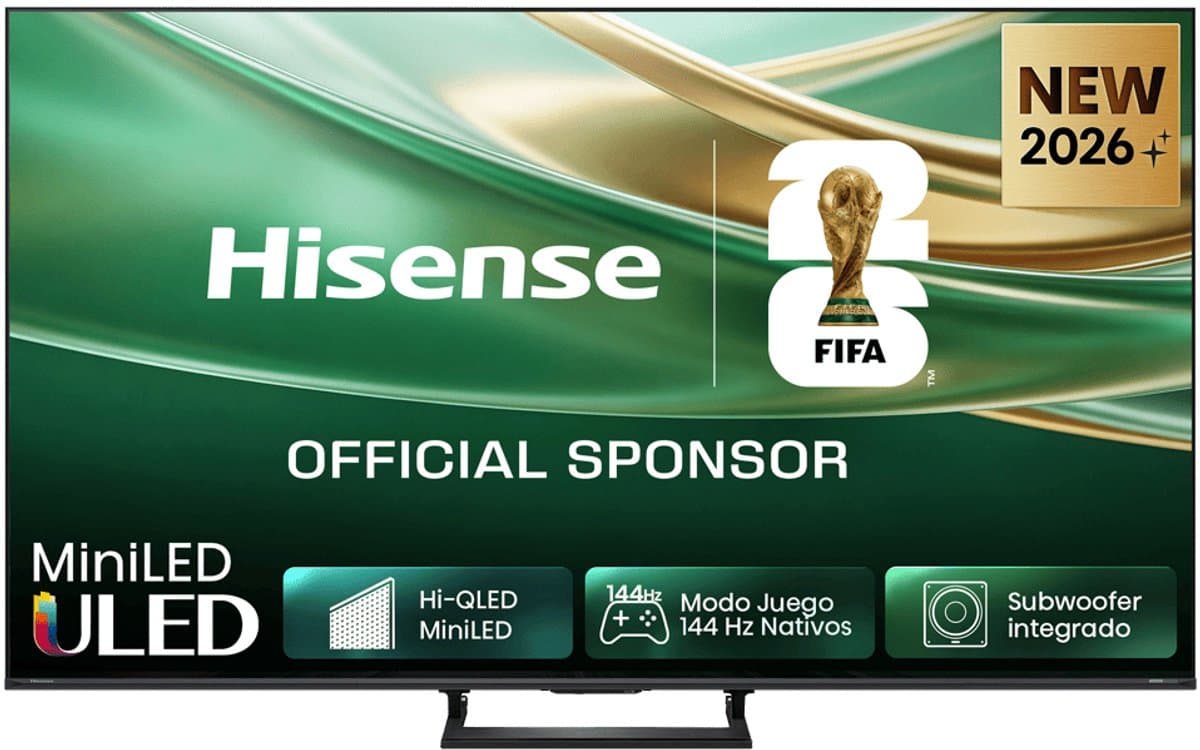 Hisense 75E8S SmartTV - 75 inch - 4K Hi-QLED MiniLED - 2026 - 600 nits - Native 144Hz Game Mode - Built-in Subwoofer - Hi-View AI Engine - Hi-QLED Colour - Dolby Vision Atmos — afbeelding 1