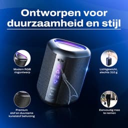 Artix Essentials - S1 - Bluetooth Speaker - Draadloze Speaker - IPX6 Waterdicht - 12 Uur Accu - RGB Verlichting — thumbnail 6
