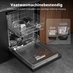 AIRMSEN Airfryer - Heteluchtfriteuse - Volledig zichtbaar venster - 1500W - Met 2 glazen frituurmanden (4,5L & 1,2L) - PFAS-vrij - 4 kookprogramma's - Eenvoudig te reinigen - Zwart — thumbnail 15