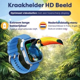 AngelTech Ultra GPS Horloge Kind Met Simkaart 4G – SOS knop – Smartwatch Kinderen – Whatsapp - HD Camera en Videobellen – Smartwatch Kind – GPS Tracker Kind – Smartwatch Kids - Elke polsmaat - Blauw — thumbnail 8