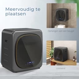 Rolu Mini Droger – Mini Wasdroger – Wasdroger 4 KG – 800W – 6 Programma’s - Tot 60°C – Kinderslot — thumbnail 4