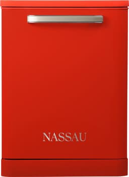 Nassau RVW6000ROO – AUTODOOR - Label D - 43DB! - RVS sproeiarm - Retro Rode Vaatwasser – Handgreep - Vrijstaand – Rood - 5 jaar garantie - — thumbnail 1