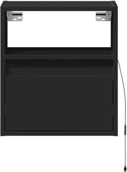 Zwarte TV Wandkast met LED Verlichting - Compacte TV Meubel voor Woonkamer — thumbnail 5