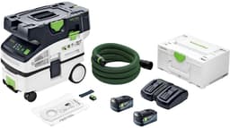 Festool CTLC MINI I-Basic accu-afzuigwagen 36 V ( 2x 18 V ) Stofklasse L + 2x accu 5,0 Ah + dubbele oplader + Systainer — thumbnail 1