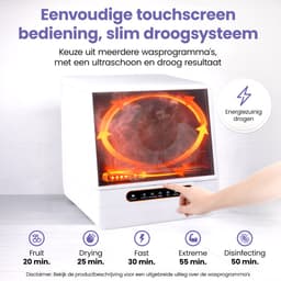 SwayTosh Mini Vaatwasser DTX-4 – 2026 – Mini Afwasmachine Vrijstaand – Met Waterreservoir – Washing Machine – Vrijstaande Vaatwasser – Dishwasher – Kleine Vaatwasser – Vaatwasmachine — thumbnail 10