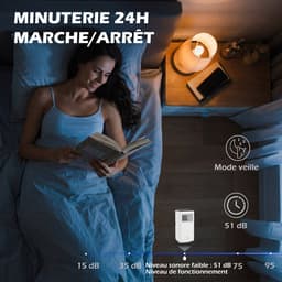 HOMCOM - Draagbare airconditioner - ABS - 33x28x70,4 cm - Wit — thumbnail 9